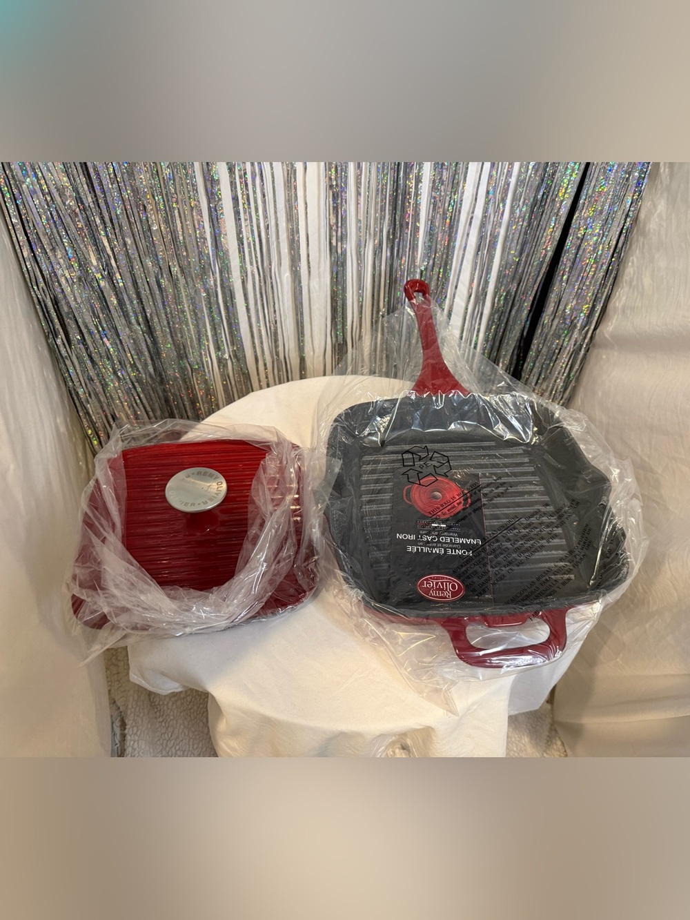 Cast Iron Square Grill Skillet - Red - Picture 6 of 10